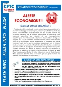 DROIT D'ALERTE ECONOMIQUE MAI 2019