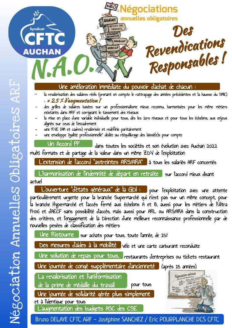 N.A.O 2021 . Des revendications responsables